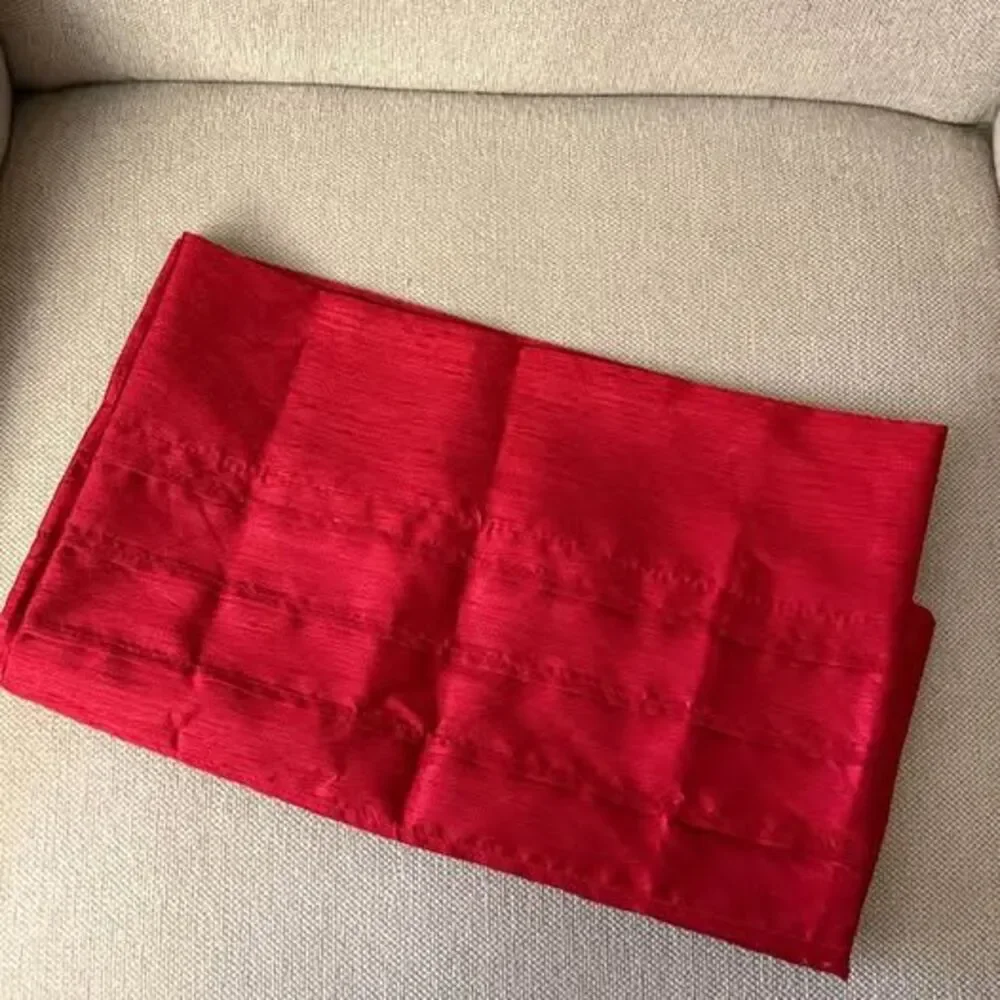 Threshold Red Pleated Curtain Valance Panel